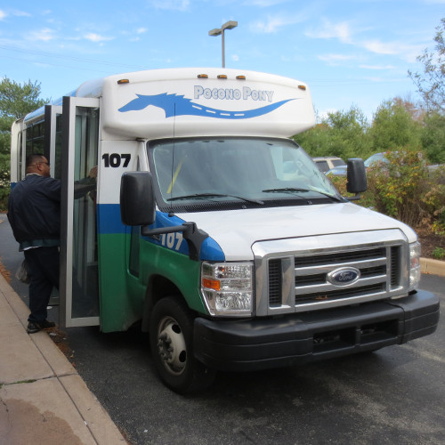 shared ride bus pickup